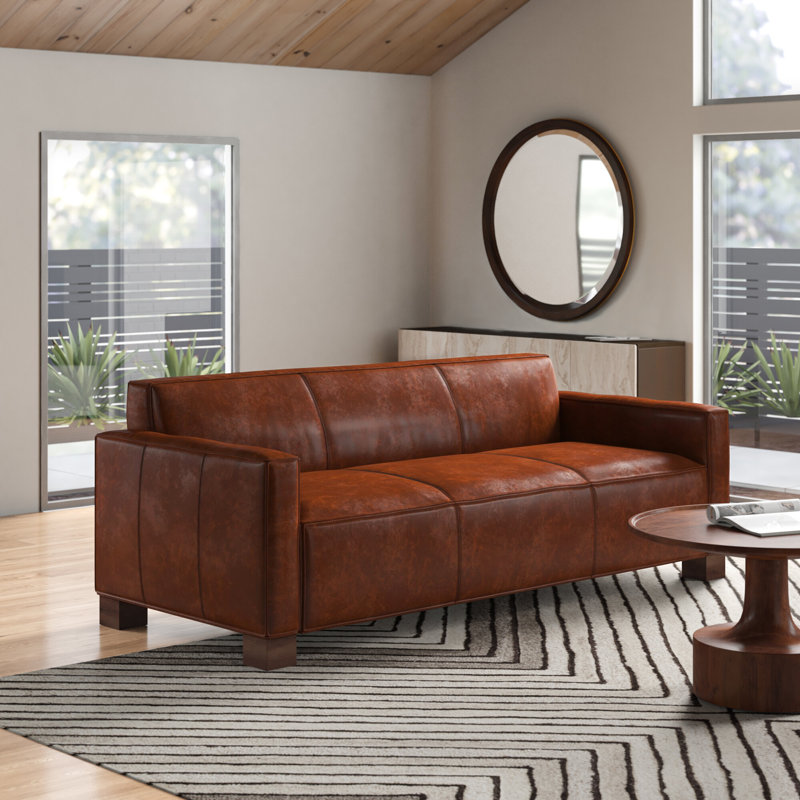 Cabot Leather Sofa & Reviews AllModern